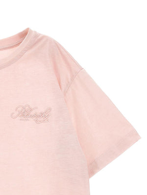 T-shirt ricamo scritta I1G609 7206 /94 PHILOSOPHY KIDS 