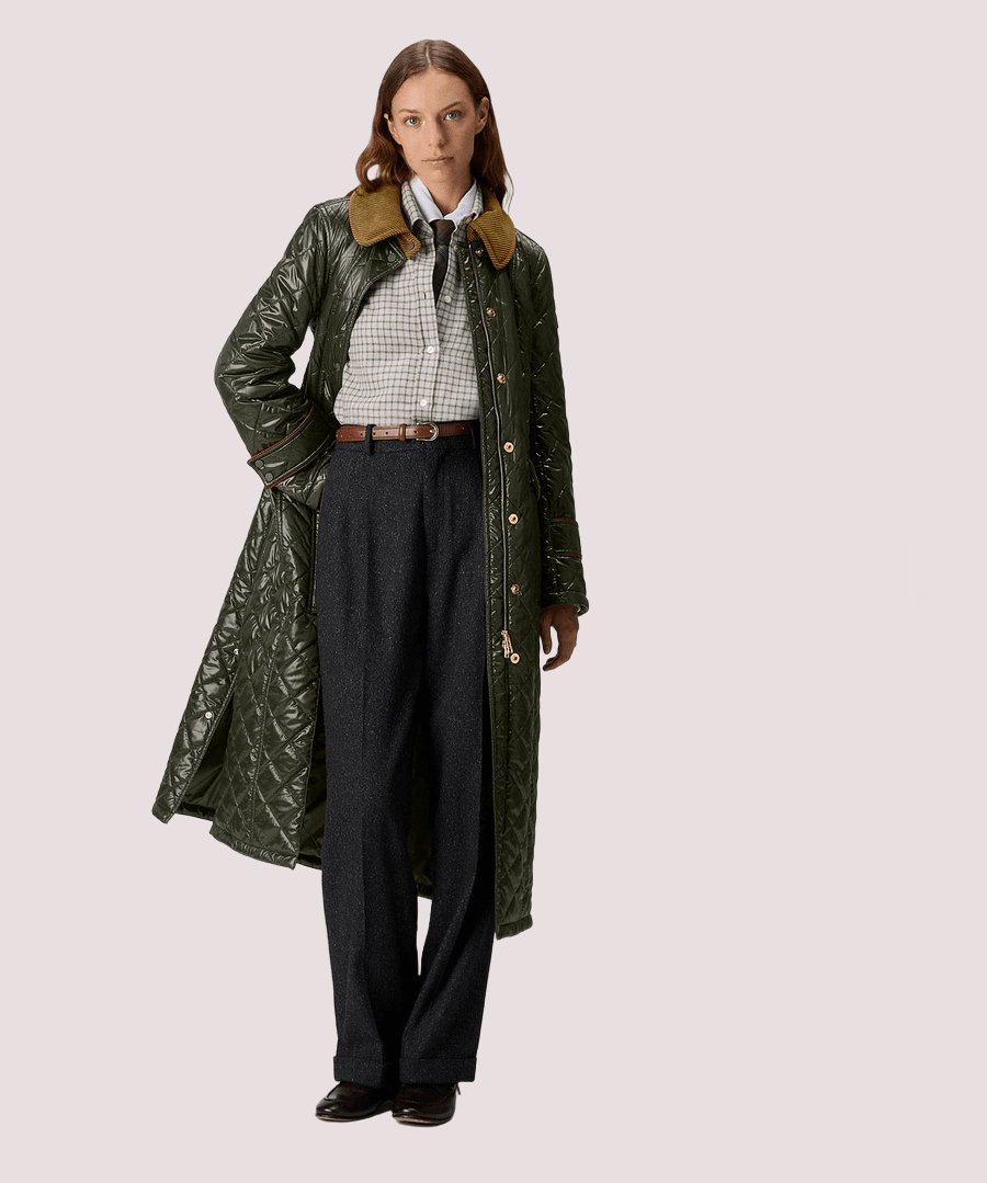 Cappotto lunga con colletto in velluto PED545004000217 /689 PEUTEREY 