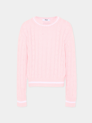 Maglione a trecce S6MSJUJP286 /MS076 MSGM KIDS 