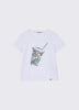 T-shirt con stampa e castoni