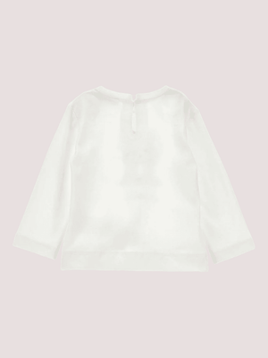 T-shirt per neonata Monnalisa x Disney bianca con stampa Minnie Mouse<BR/> 39F610 6005 /0001 MONNALISA 