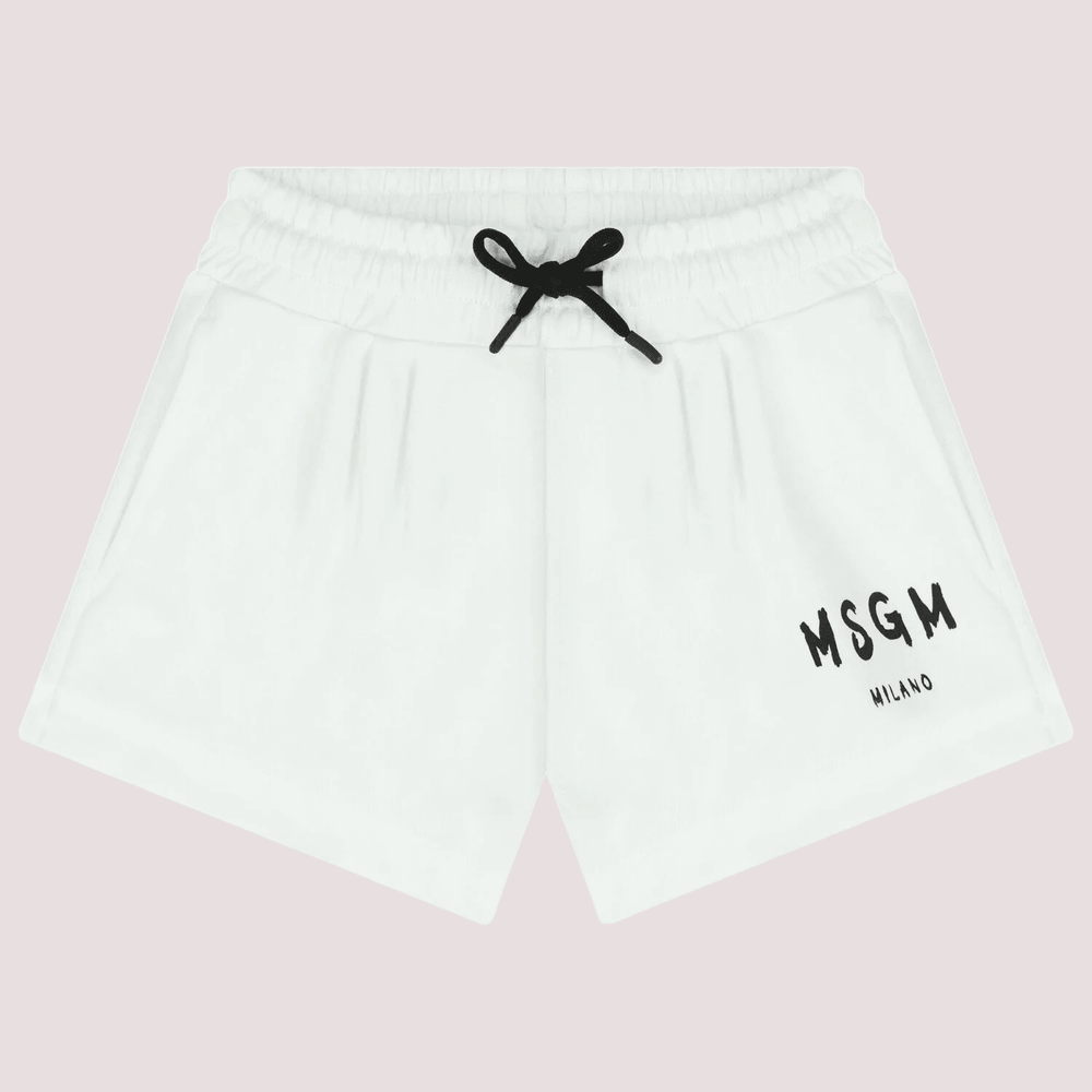 Shorts in felpa con logo stampato S6MSJGSH066 /001 MSGM KIDS 