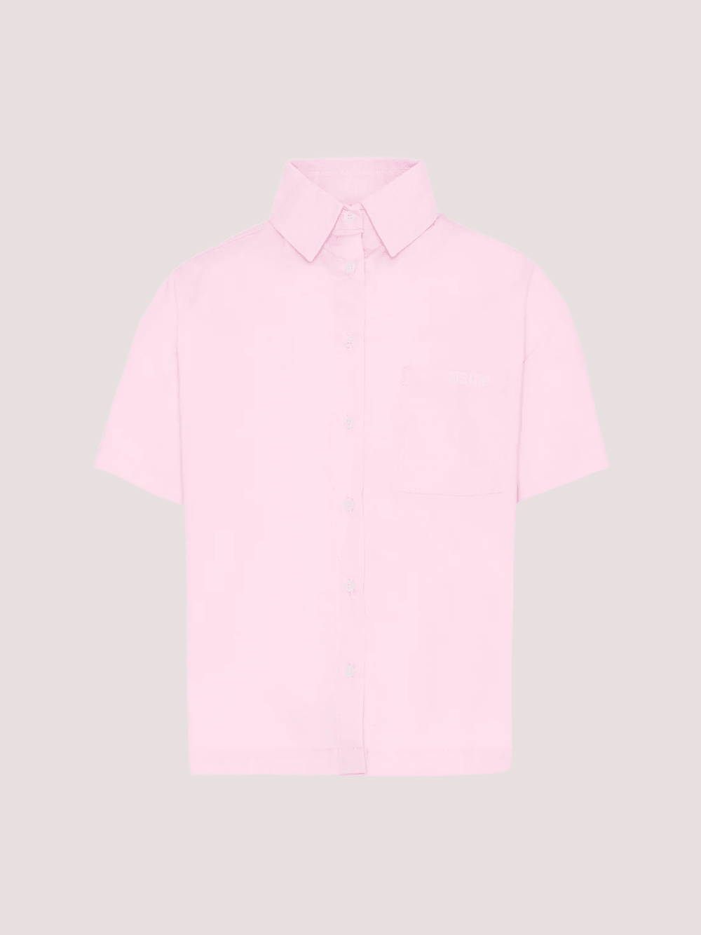 Camicia con logo a maniche corte S6MSJGSI163 /MS070 MSGM KIDS 