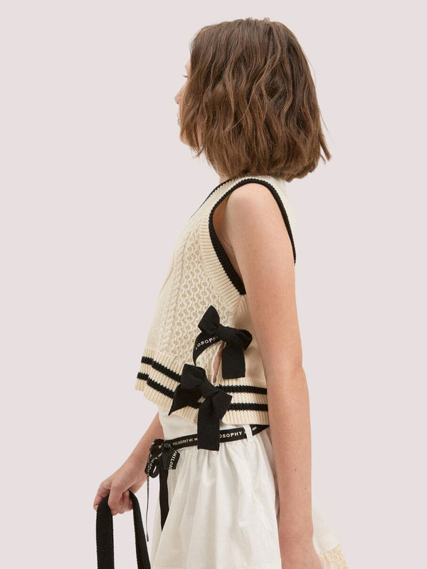 Gilet con fiocchi I9G306 7034 /150 PHILOSOPHY KIDS 