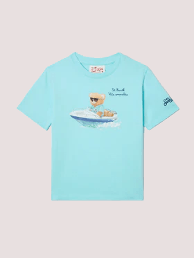 T-shirt denver jr con ricamo vita smeralda DNV0001 /02353L MC2 SAINT BARTH 