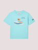 T-shirt denver jr con ricamo vita smeralda