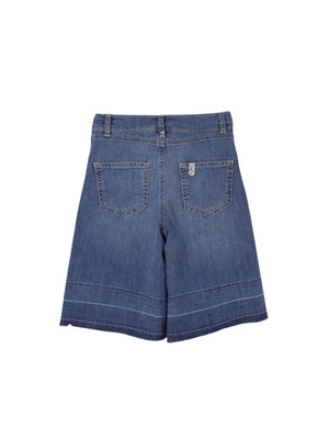 Bermuda bambina in denim blu lavaggio Empathy