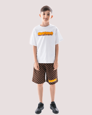 Makes the world go round white over t-shirt SPY1436 /WHITE SPRAYGROUND 