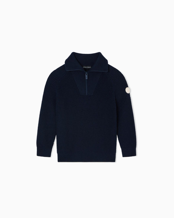 Maglione a collo alto in maglia a coste ASV EB000650 AF17342 /UB118 EMPORIO ARMANI 