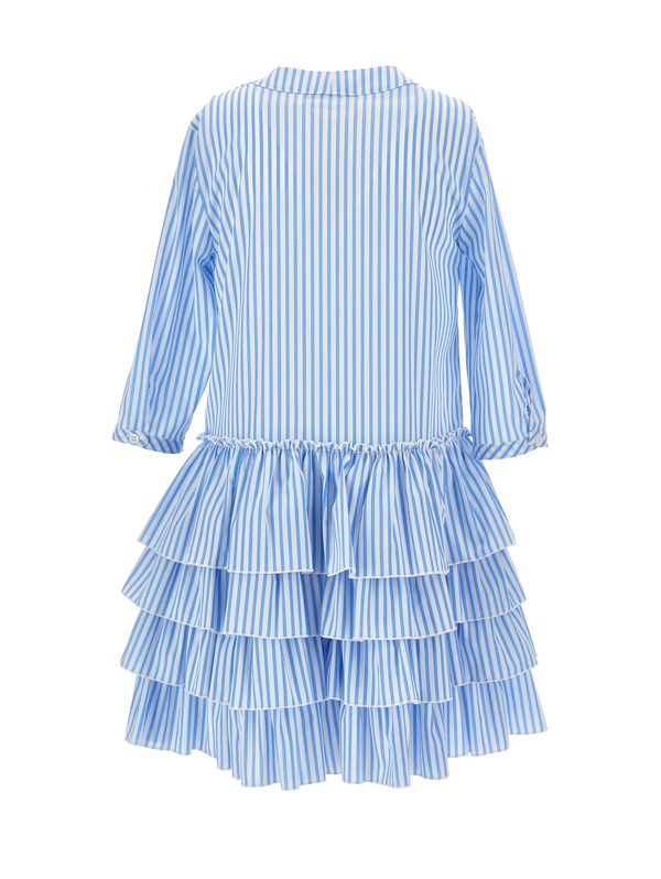 Abito a righe con ricami floreali Z1G908 7168 /9958 ERMANNO SCERVINO KIDS 