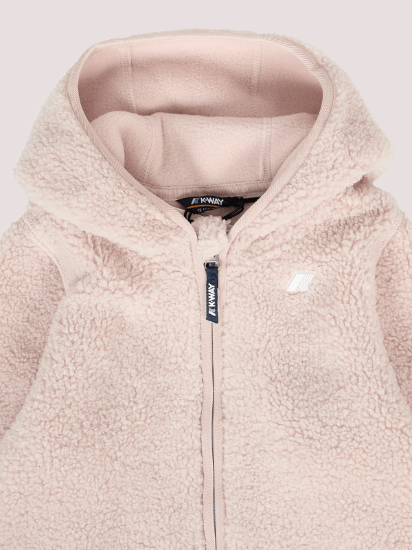 Ecopelliccia Janne rosa per neonato con logo K41478W /B3H KWAY 