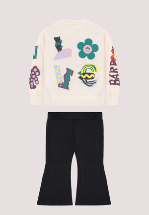 Baby set felpa e flare leggins F5BKNGSL219 /013/110 BARROW KIDS 