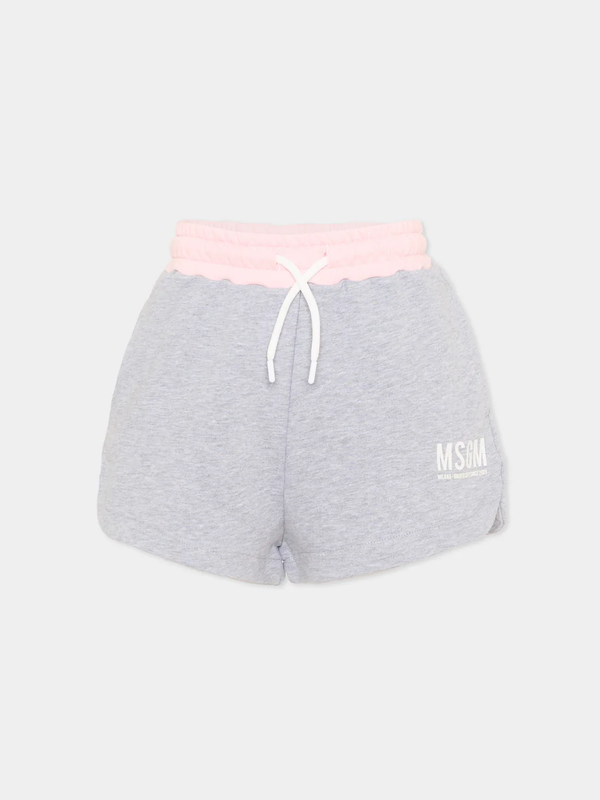 Shorts in felpa con logo stampato S6MSJGSH021 /271/02 MSGM KIDS 