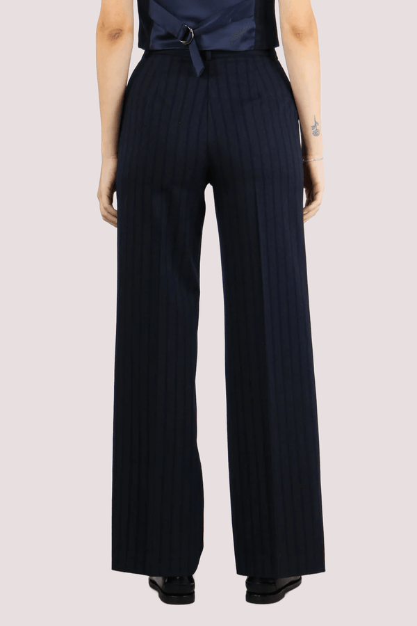 Pantalone gessato 107857 /BLU F. ANNARITA N 