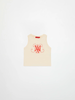 T-shirt smanicata con logo
