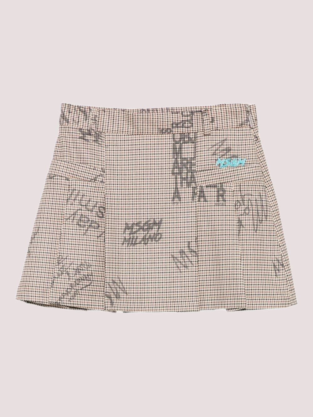 Minigonna marrone con stampa grafica F5MSJGSK110 /MS030 MSGM KIDS 