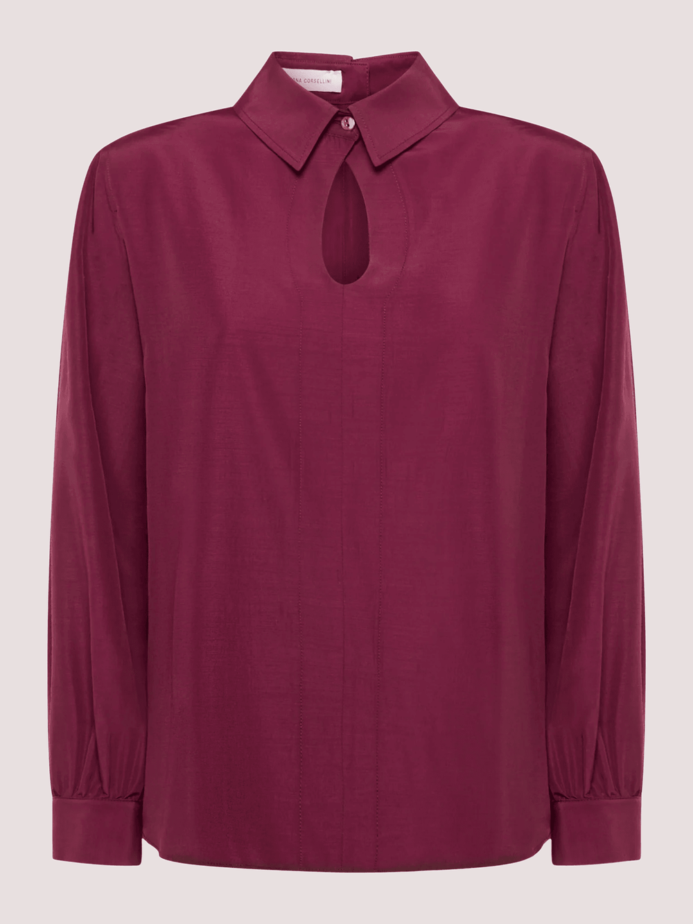 Camicia a goccia davanti con bottoni dietro in tecno fluido A25CPCA00601 /V0741 SIMONA CORSELLINI 