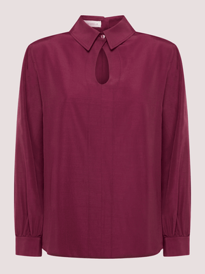 Camicia a goccia davanti con bottoni dietro in tecno fluido A25CPCA00601 /V0741 SIMONA CORSELLINI 