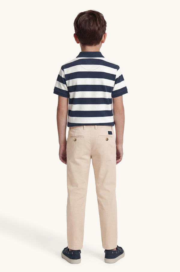 Polo in piqué di cotone con motivo a righe WUM00B LEB04 /80161 PAUL & SHARK 