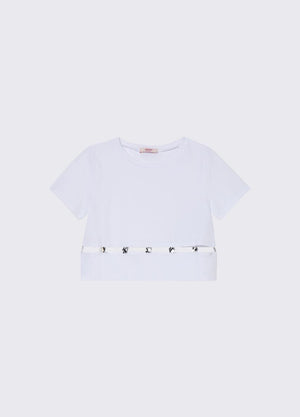 T-shirt con castoni gioiello GA6166 JS003 /10601 LIU JO 