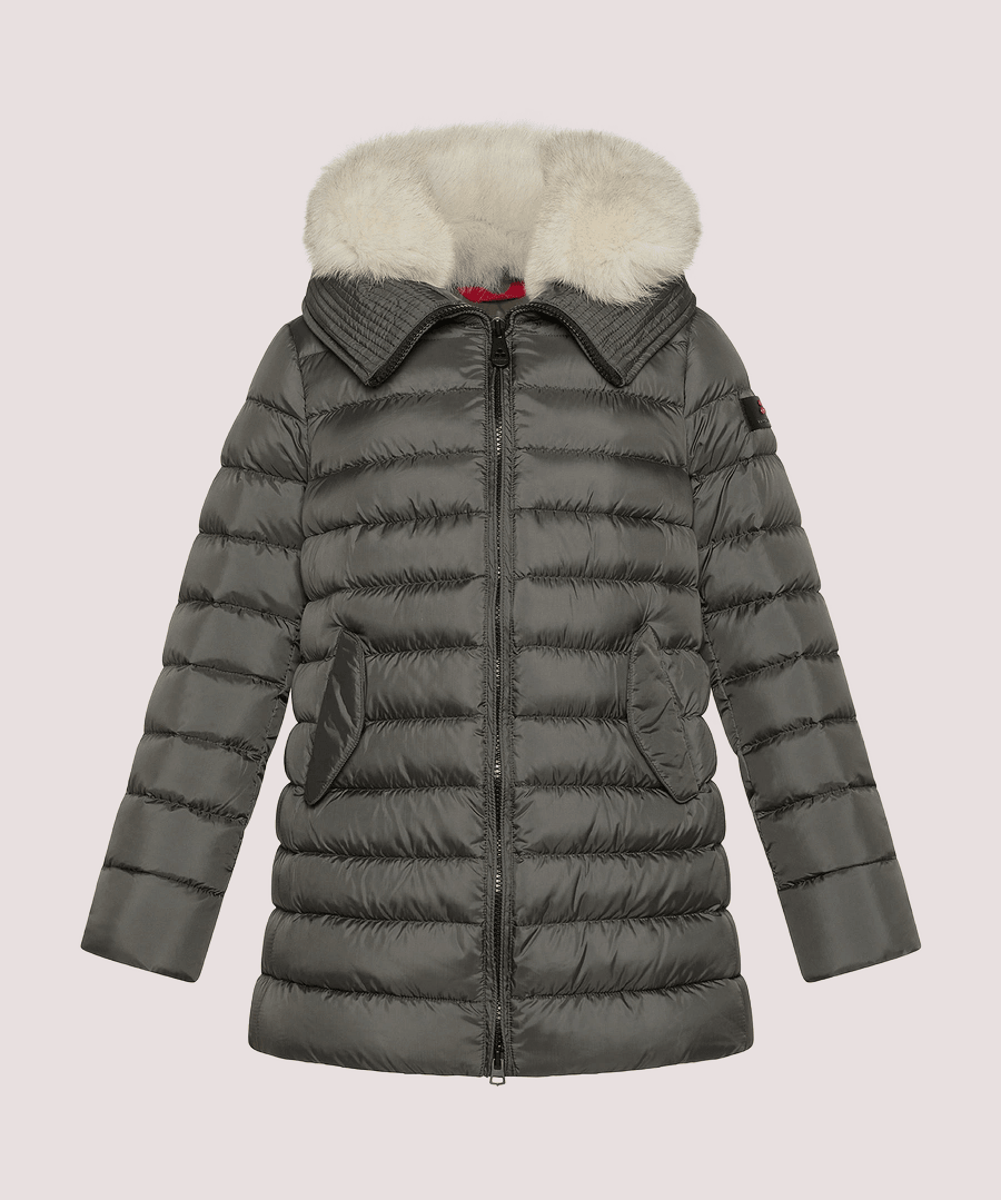 Piumino con ampio cappuccio in pelliccia PKK215501181967 /689 PEUTEREY 