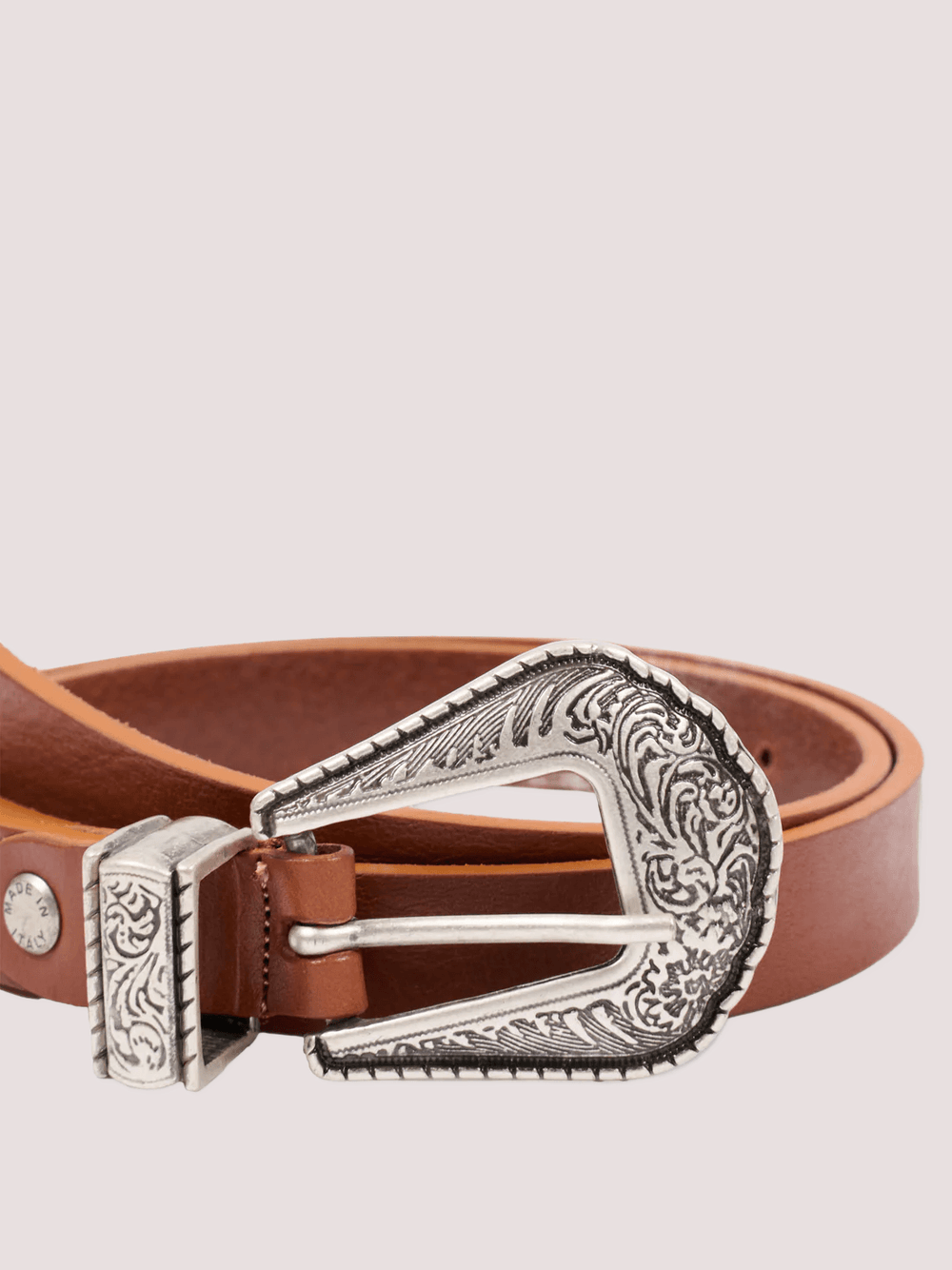 Cintura in pelle con fibbia western incisa Z9G003 7757 /0006 ERMANNO SCERVINO KIDS 