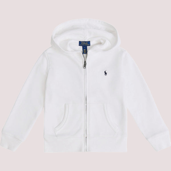 Felpa con cappuccio e zip intera in french terry 322964134 /001 POLO RALPH LAUREN 