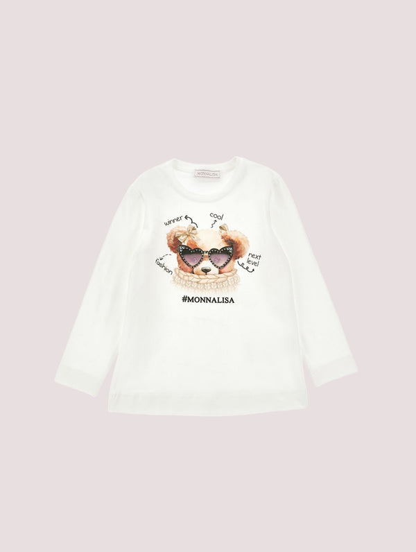 T-shirt, bambina, logata.<BR/> 19F612 6003 /0001 MONNALISA 