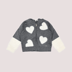 Cardigan con cuoricini KF5096 MA07E /M9989 LIU JO 