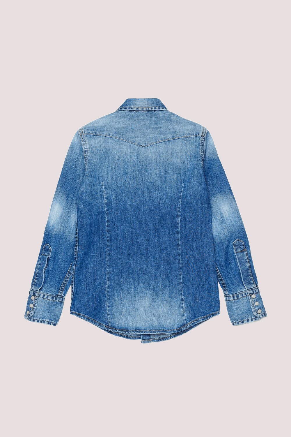 Camicia in denim con logo DQ2887 D0AFP /DQ01 DSQUARED2 JUNIOR 