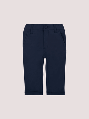 Pantaloni blu per neonato con patch logato J52705 /849 BOSS 