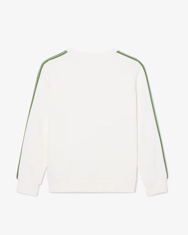 Felpa in cotone a righe con logo 847578 /70V LACOSTE 
