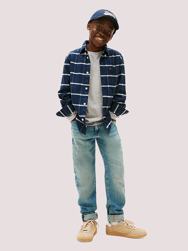 Camicia regular fit a quadri windowpane KB0KB10096 /BDS TOMMY HILFIGER 