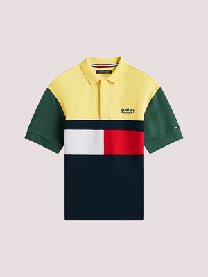 Polo color block con logo Tommy Hilfiger KB0KB10413J /ZGP TOMMY HILFIGER 