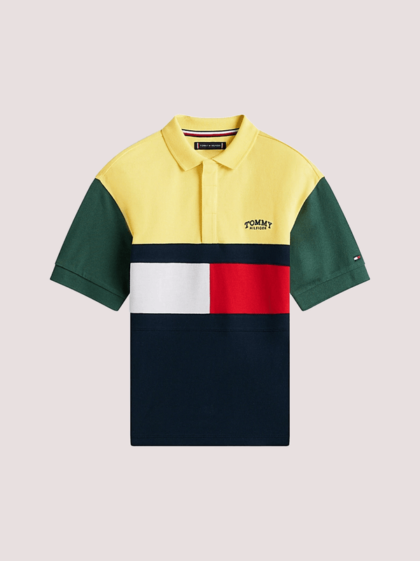 Polo color block con logo Tommy Hilfiger KB0KB10413J /ZGP TOMMY HILFIGER 