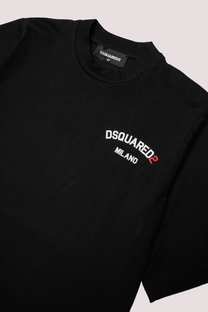 T-shirt girocollo con logo DQ3169 D0AAP /DQ900 DSQUARED2 JUNIOR 