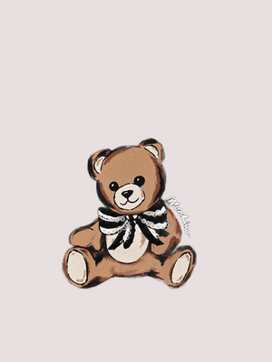 T-shirt nera per neonata con Teddy Bear e paillettes MEO001 LBA11 /60100 MOSCHINO 