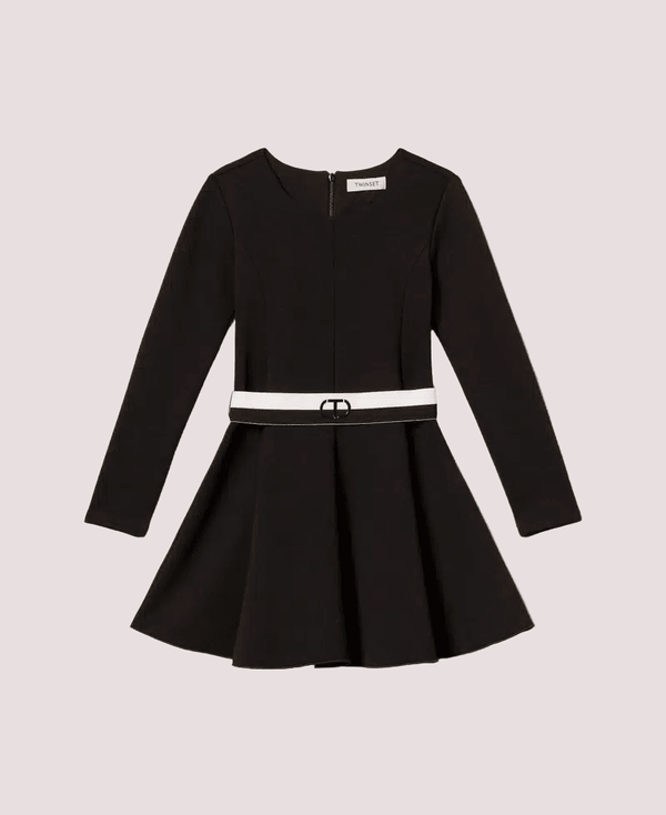 Abito corto in tessuto scuba con cintura 252GJ205B /6 TWINSET 