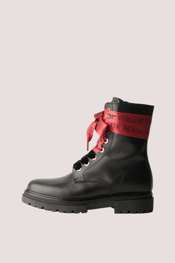 Tronchetti allacciati con lacci logati black F4A5 E0436 1251 /930 ELISABETTA FRANCHI La Mia Bambina 