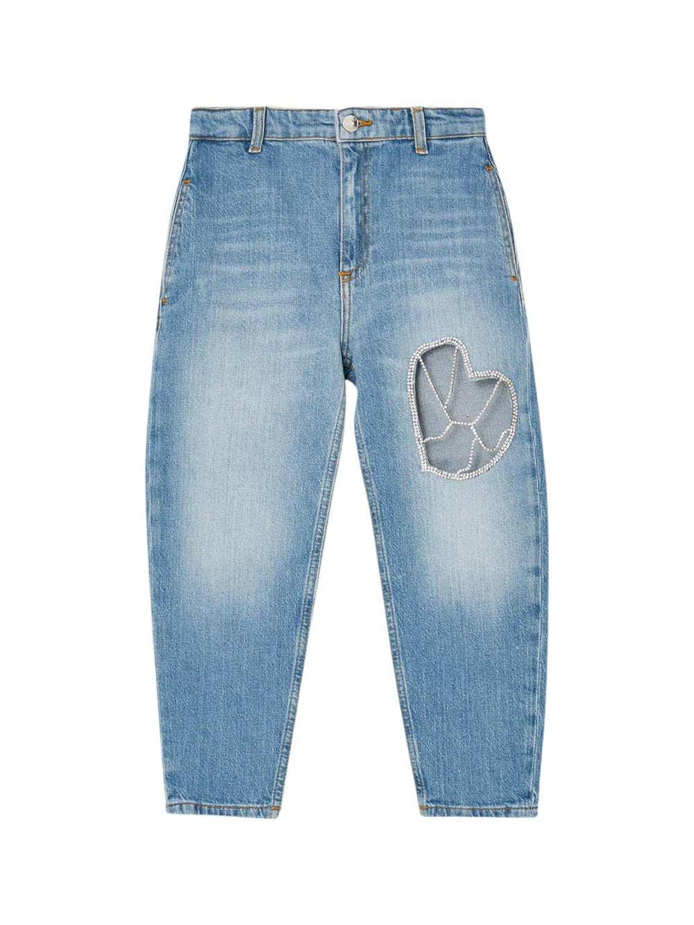 Jeans bambina blu lavaggio Egoiste con gamba morbida