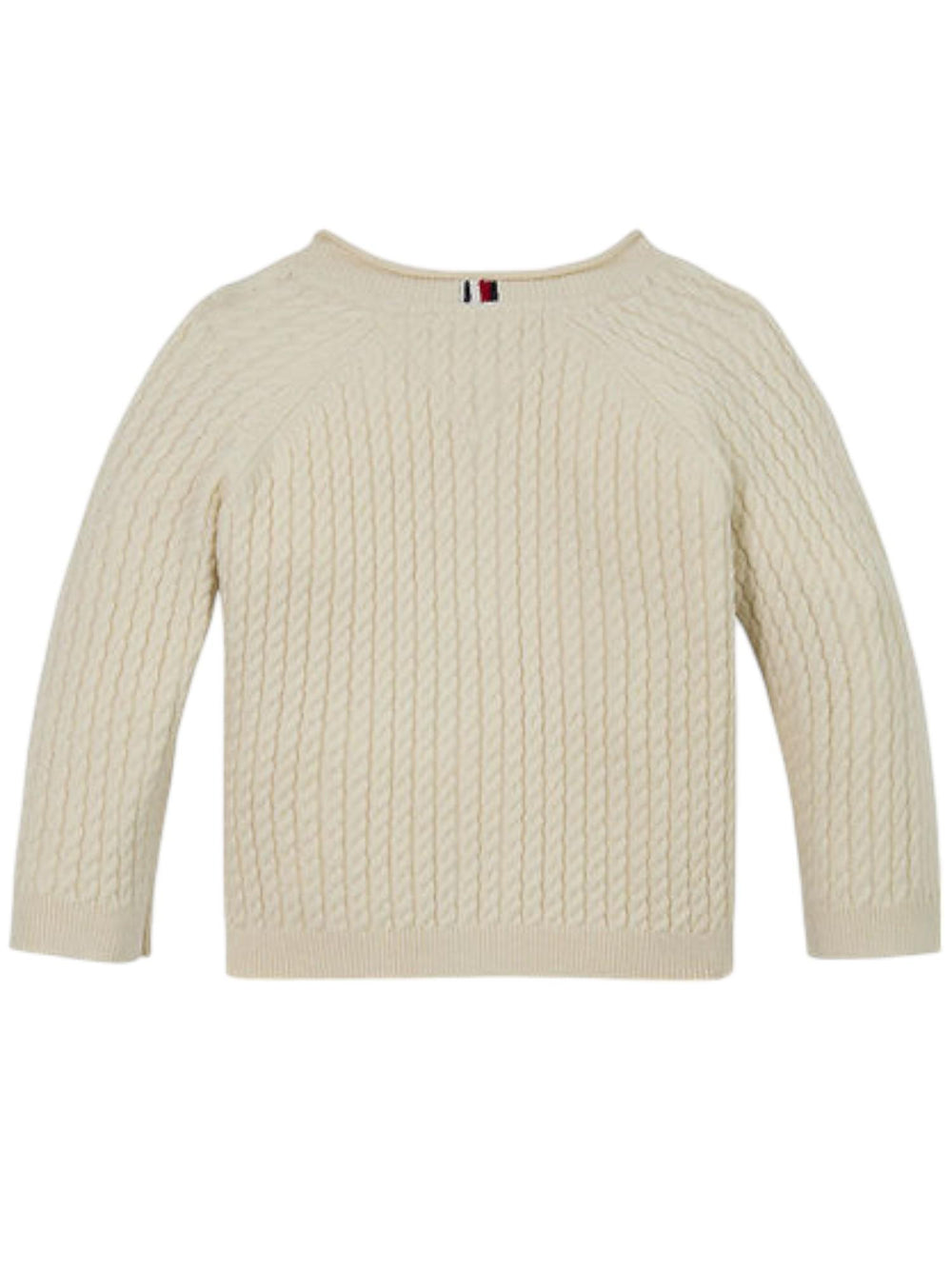 Cardigan bambina panna in maglia sostenibile