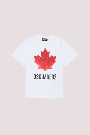 T-shirt con logo DQ3176 D00XM /DQ100 DSQUARED2 JUNIOR 