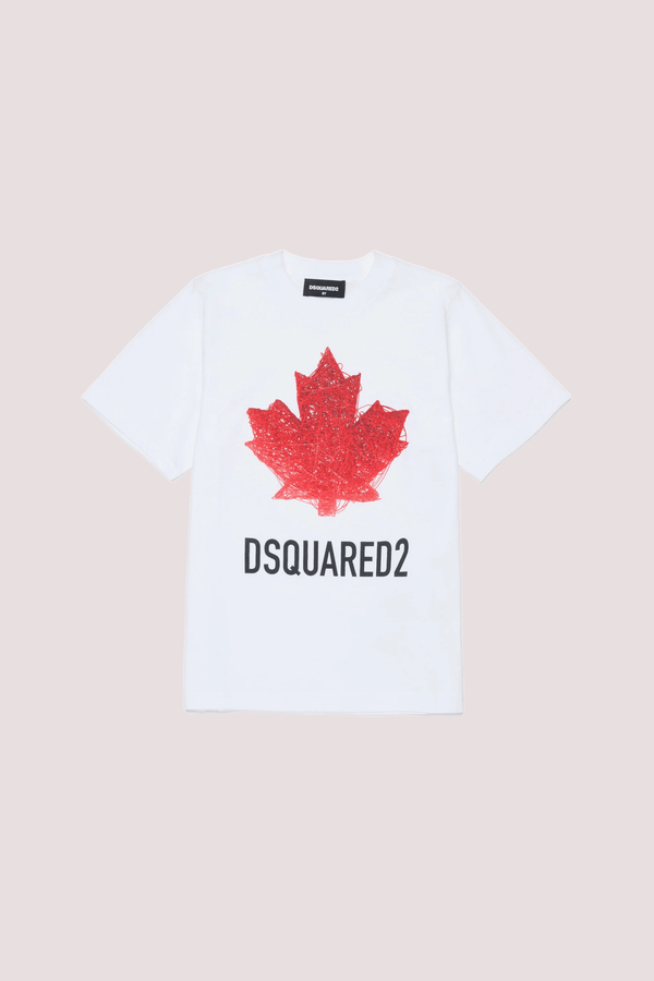 T-shirt con logo DQ3176 D00XM /DQ100 DSQUARED2 JUNIOR 