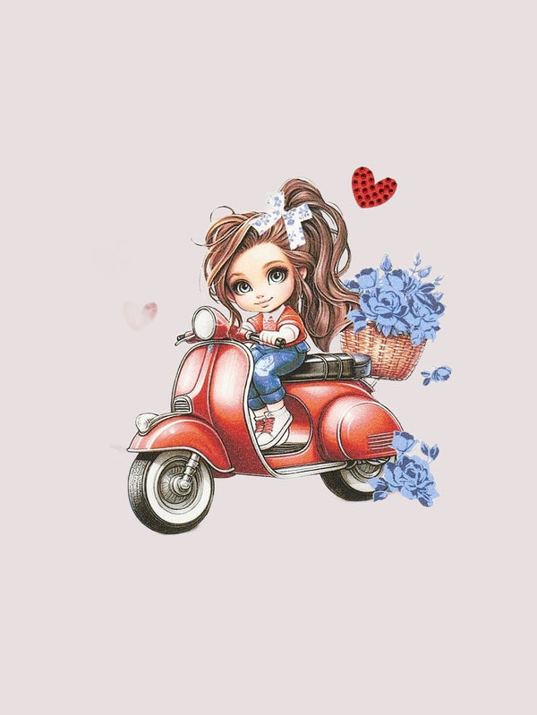 Maxi T-shirt con vespa 19F602 6003 /0001 MONNALISA 