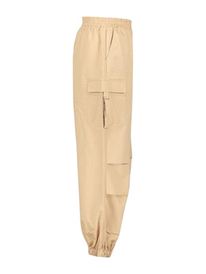 Pantaloni cargo bambina beige in cotone