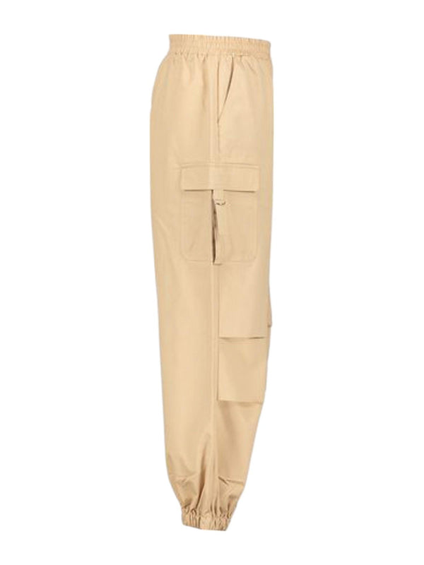 Pantaloni cargo bambina beige in cotone