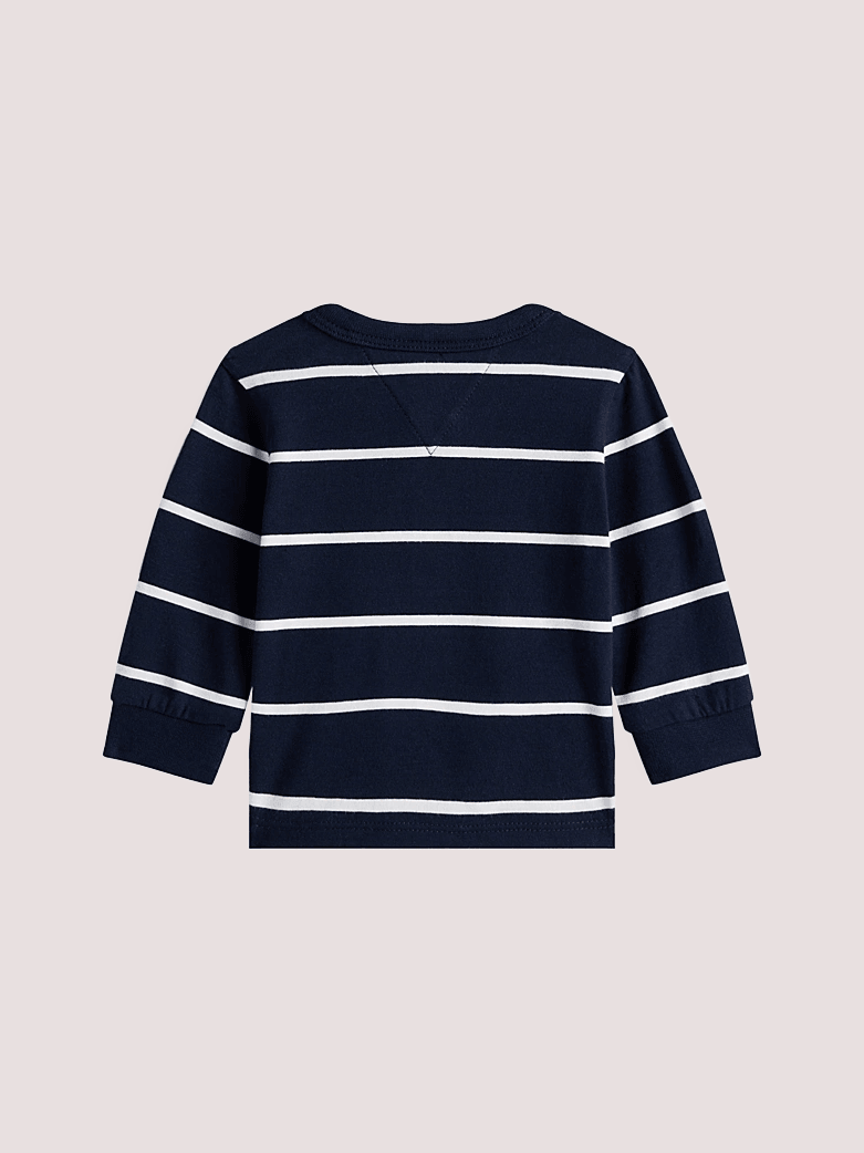 T-shirt Essential con collo henley a righe KN0KN02116 /C1G TOMMY HILFIGER 