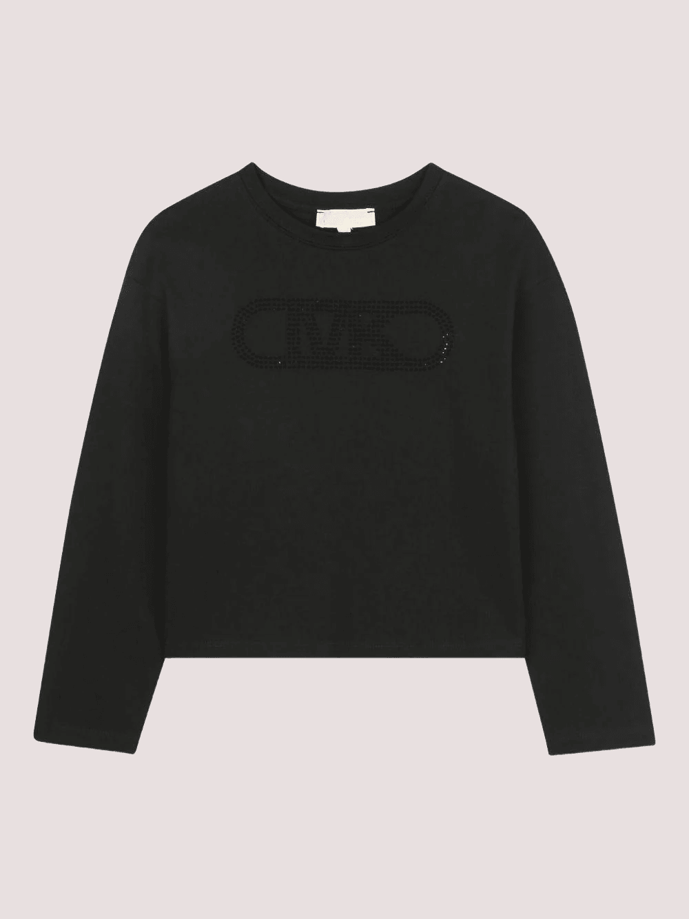 T-shirt per bambina Michael Kors Kids nera con dettaglio logo R30495 /09B MICHAEL KORS 