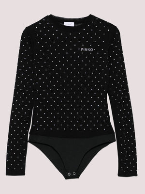 Body con strass nero KFBD002 C TU023 /D818 PINKO 