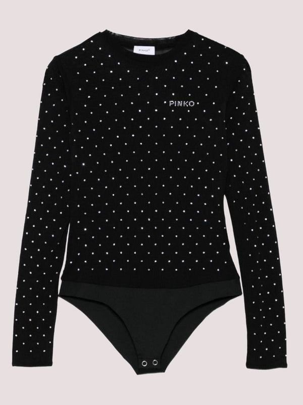 Body con strass nero KFBD002 C TU023 /D818 PINKO 